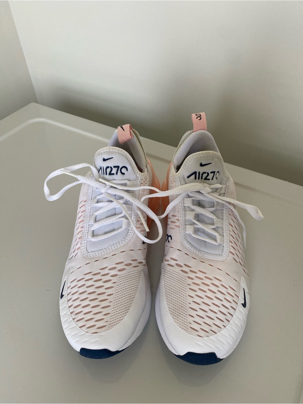 Nike White Sneakers with Soft Pink Accents - Picture 2 of 9